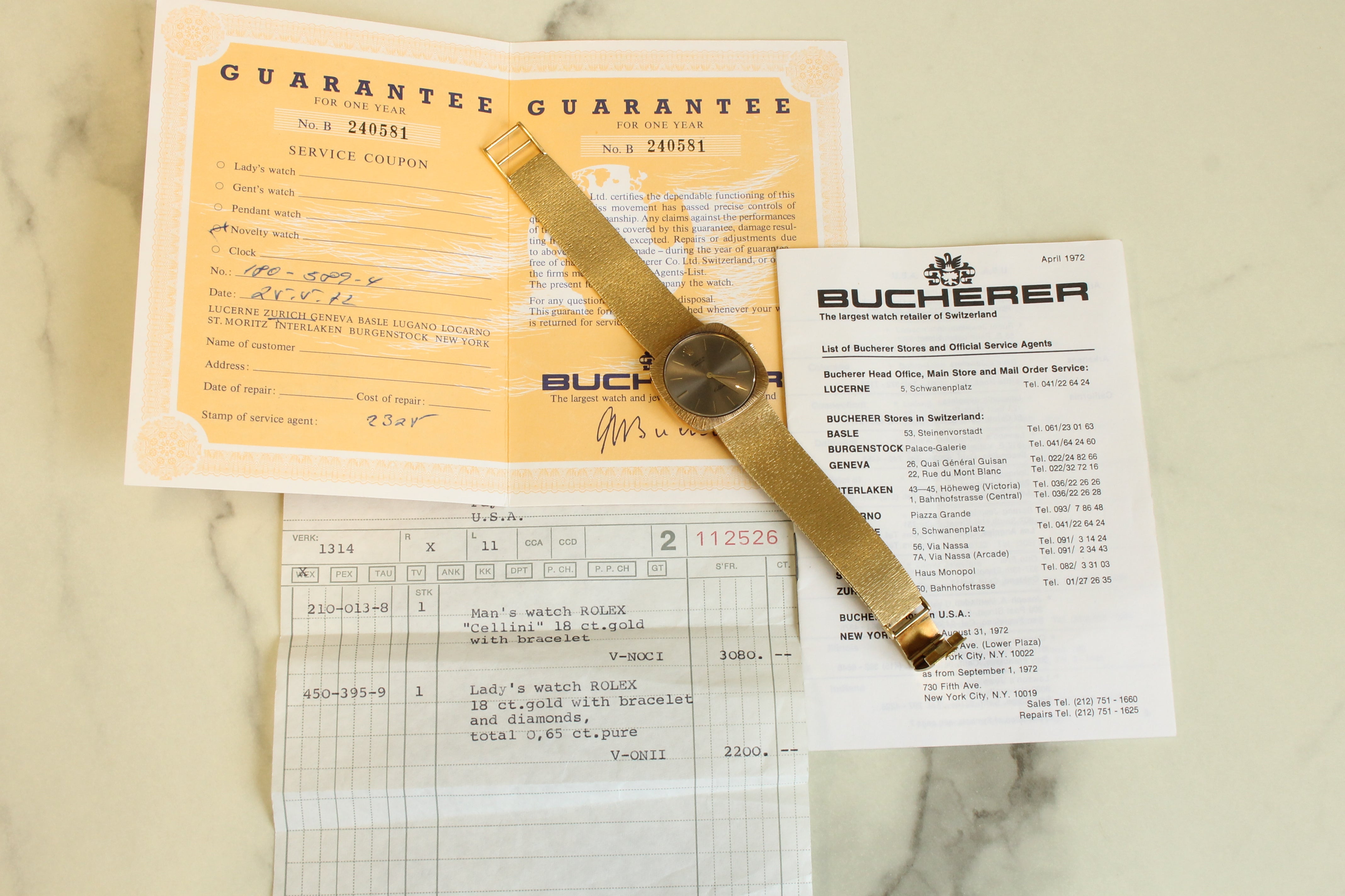 Vintage 1970's Rolex Cellini 18k Mens Yellow Gold Manual Heavy Bracelet Watch