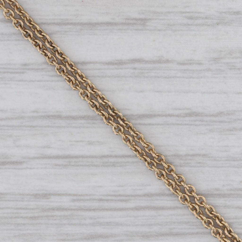 Gray 0.12ctw Sapphire Slide Charm Bracelet 14k Gold 6.5" Cable Chain Richard Glatter
