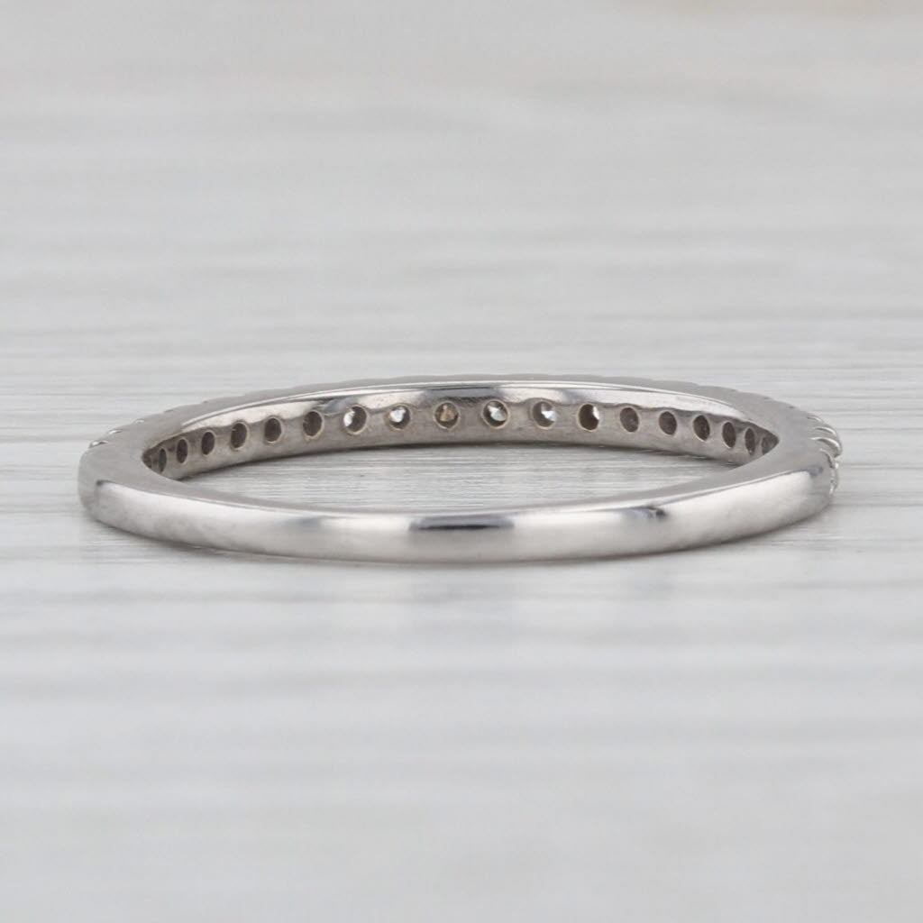 0.32ctw Diamond Wedding Band 14k White Gold Stackable Anniversary Ring Size 6.5