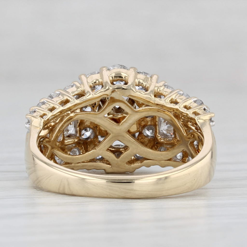 Light Gray 1.64ctw Diamond Halo Engagement Ring 14k Yellow Gold Size 7