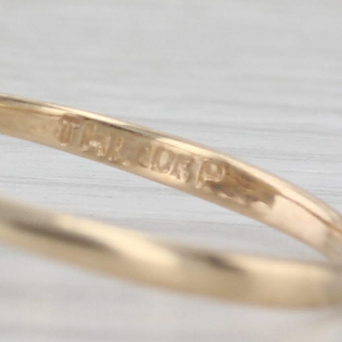 0.50ctw Blue Sapphire Diamond Heart Ring 10k Yellow Gold Size 6.5