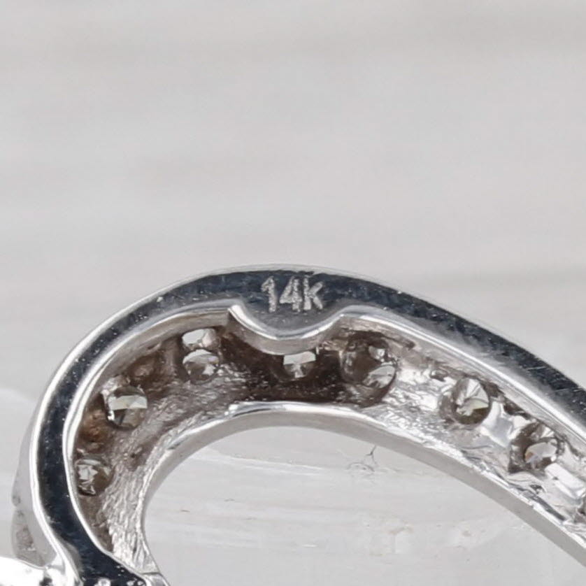 0.30ctw Diamond Open Heart Pendant 14k White Gold