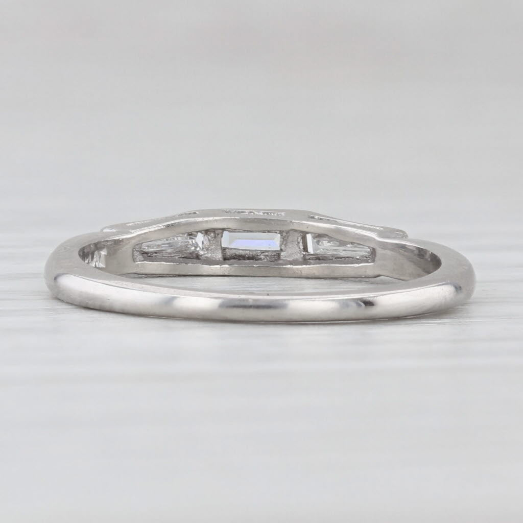Light Gray 0.26ctw Diamond Wedding Anniversary Band Platinum Ring Size 6