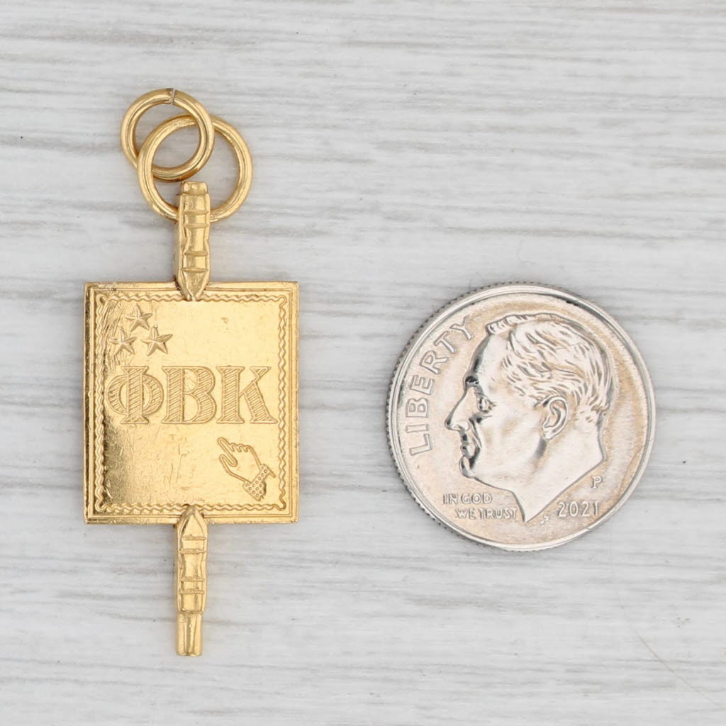Light Gray Phi Beta Kappa Honor Society Fraternity Key Fob Vintage