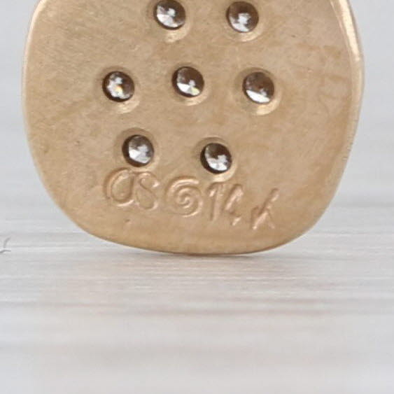 Pink Tourmaline Quartz Diamond Bead Necklace 14k Yellow Gold 17.75" Designer