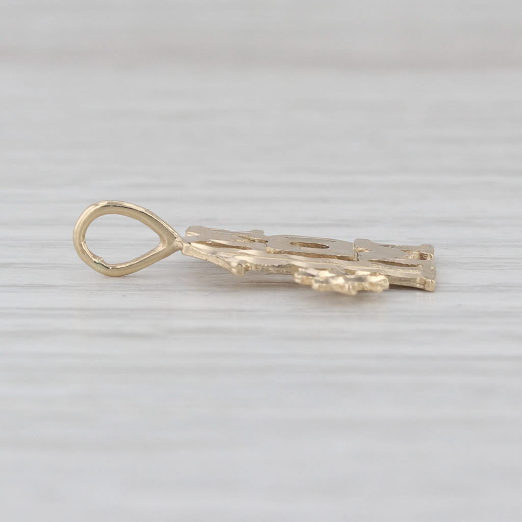 #1 Mom Pendant 14k Yellow Gold Gift Keepsake