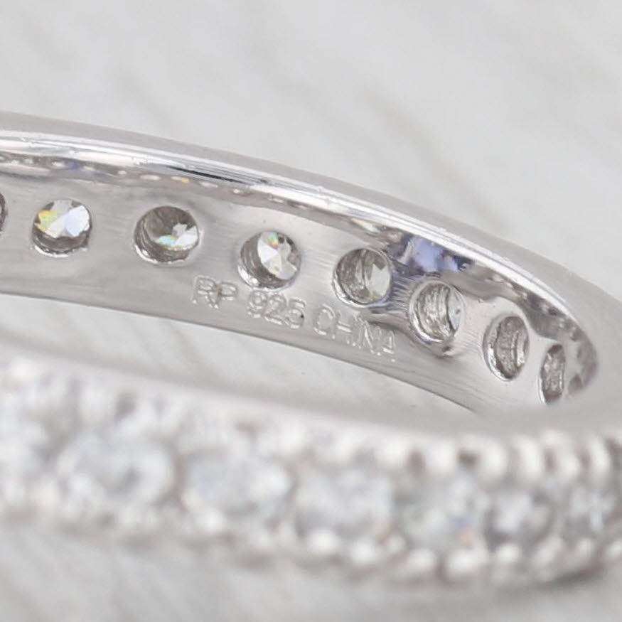Light Gray 7.80ctw Violet & White Cubic Zirconia Ring Sterling Silver Size 5