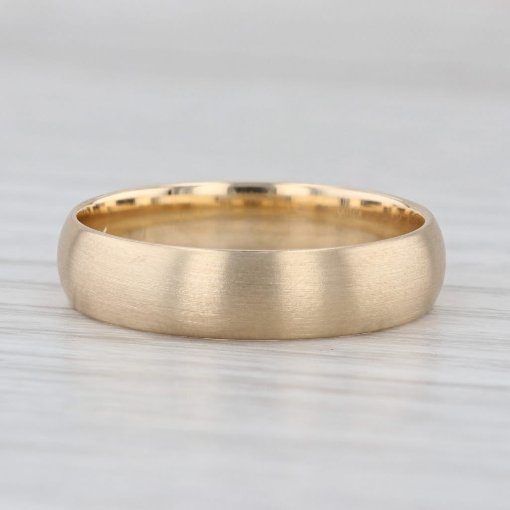 New Brushed Gold Wedding Band 10k Yellow Gold Size 8 Ring Stackable