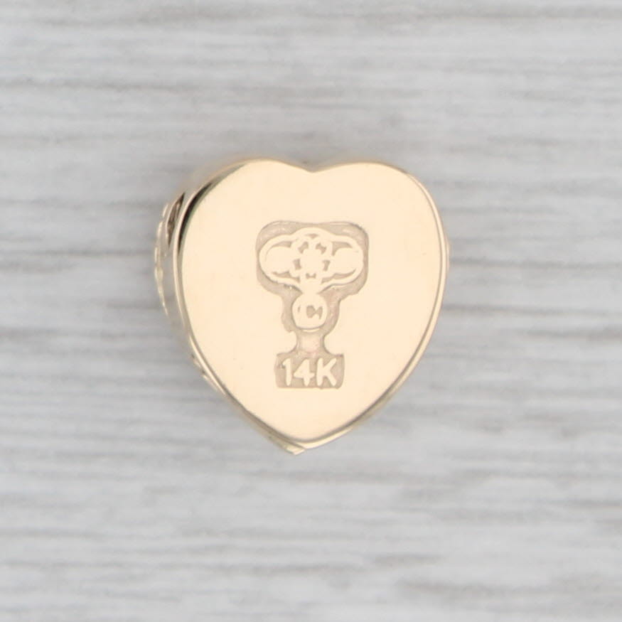 Gray Vintage 0.60ct Amethyst Heart Slide Charm 14k Yellow Gold February Birthstone