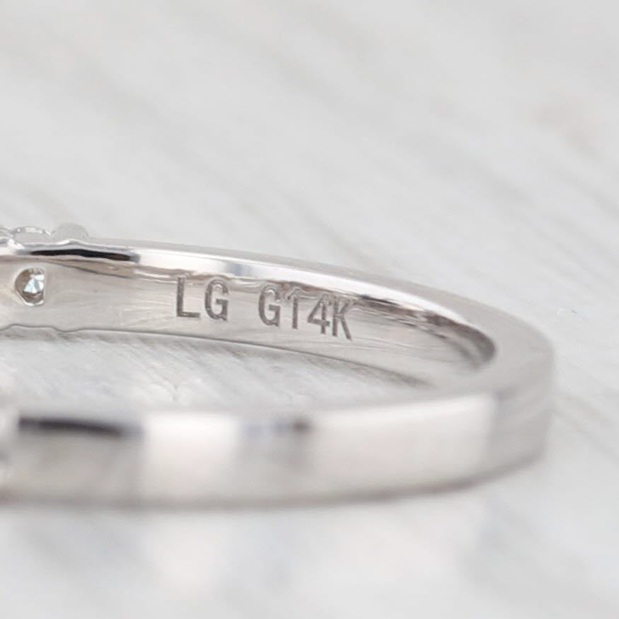 Light Gray New 0.50ctw Lab Grown Diamond Ring Wedding Anniversary Band 14k White Gold S 6.5