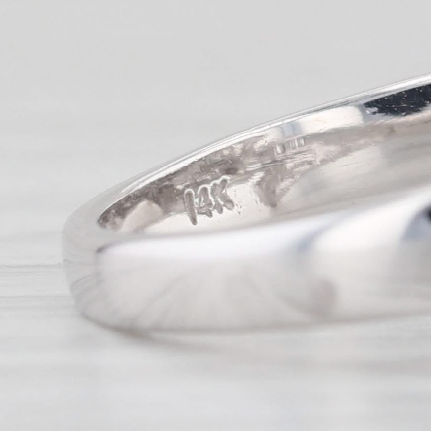 Light Gray 0.23ctw Diamond Engagement Ring 14k White Gold Size 7 Bridal