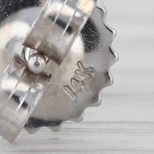 1.39ctw Diamond Solitaire Stud Earrings 14k White Gold Round Brilliant Studs