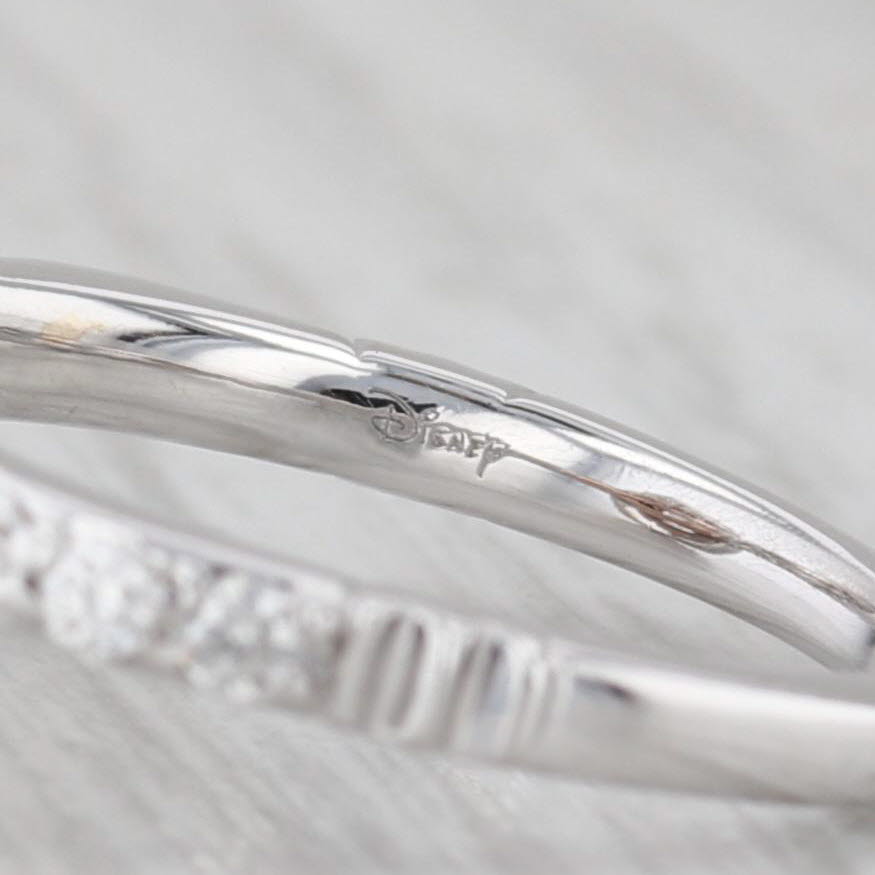 Gray 0.94ctw Pear Diamond Halo Engagement Ring 14k White Gold Disney Ariel Size 5.5