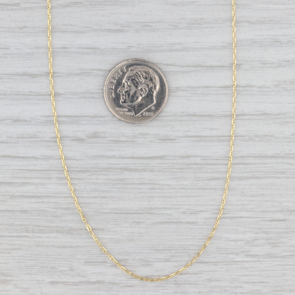New Mariner Anchor Chain Necklace 14k Yellow Gold 18" 1mm