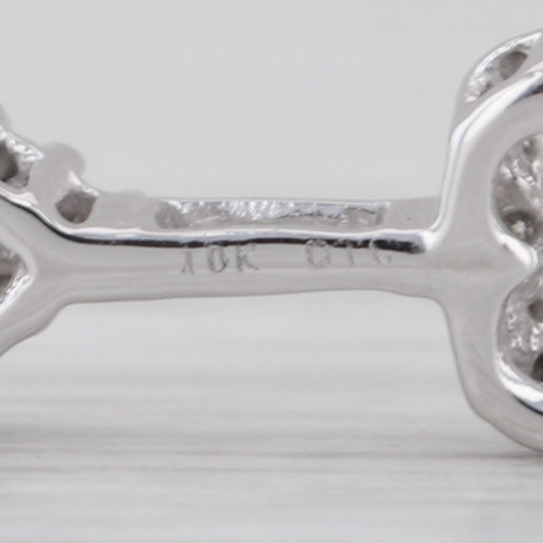 0.20ctw Diamond Hearts Pendant 14k White Gold Floating Journey Drop