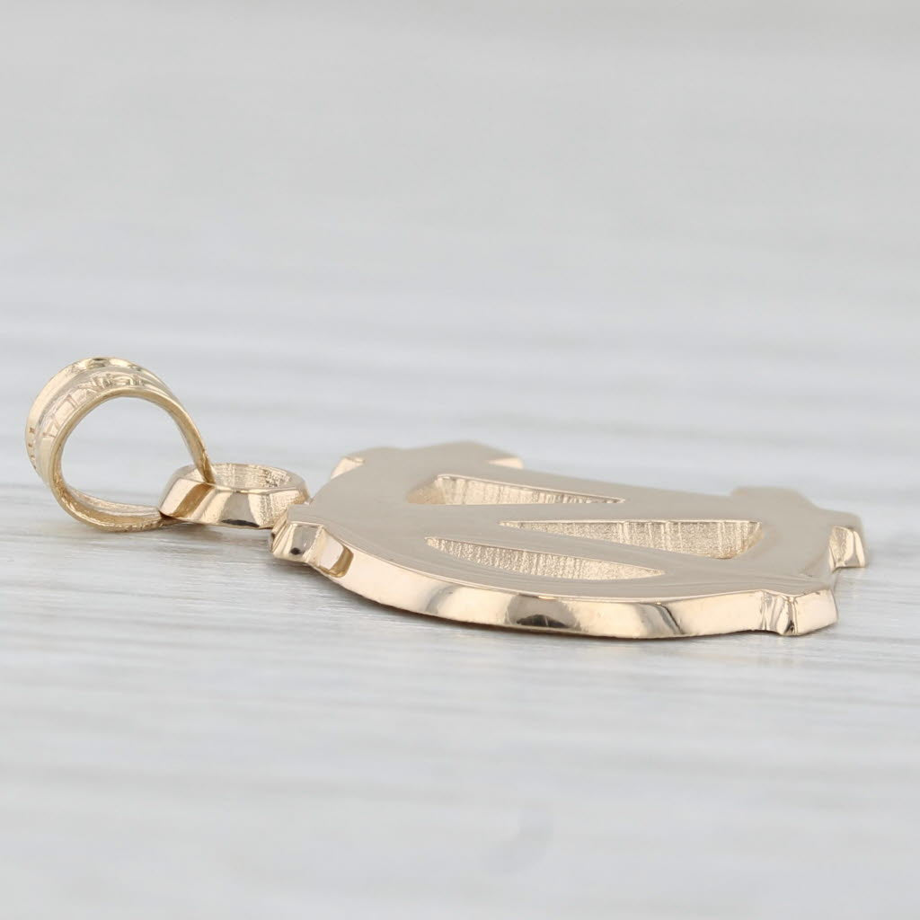Light Gray UNC North Carolina Chapel Hill Pendant 14k Yellow Gold School Keepsake