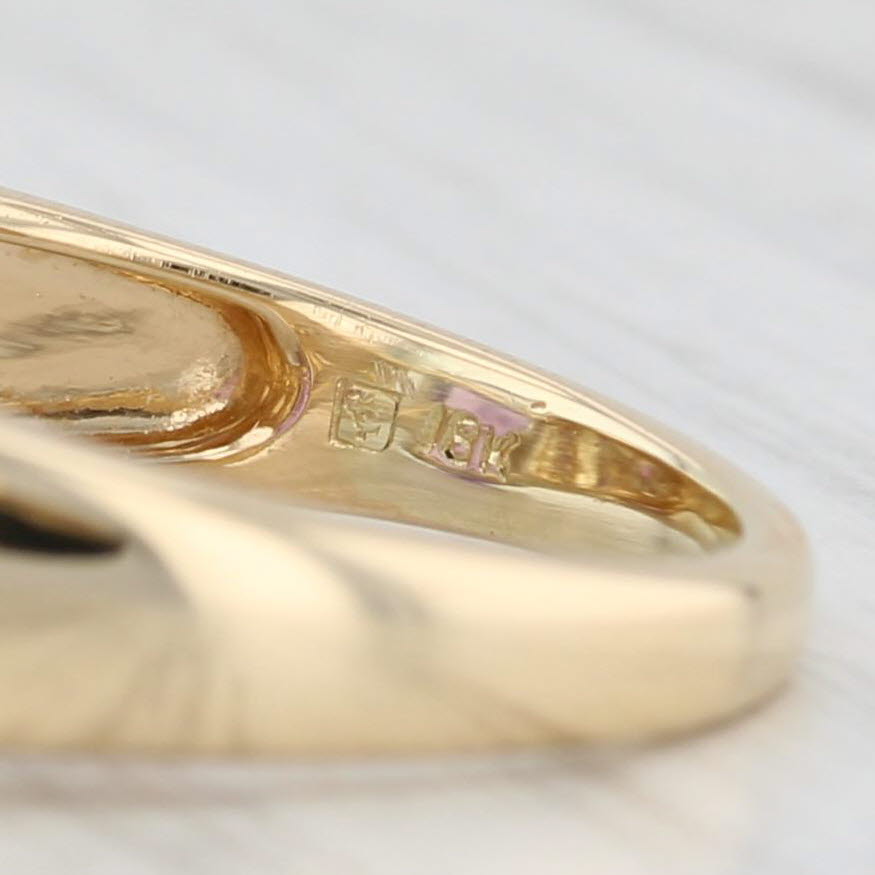 Light Gray 3.09ctw Cushion Amethyst Diamond Ring 18k Yellow Gold Size 6.25