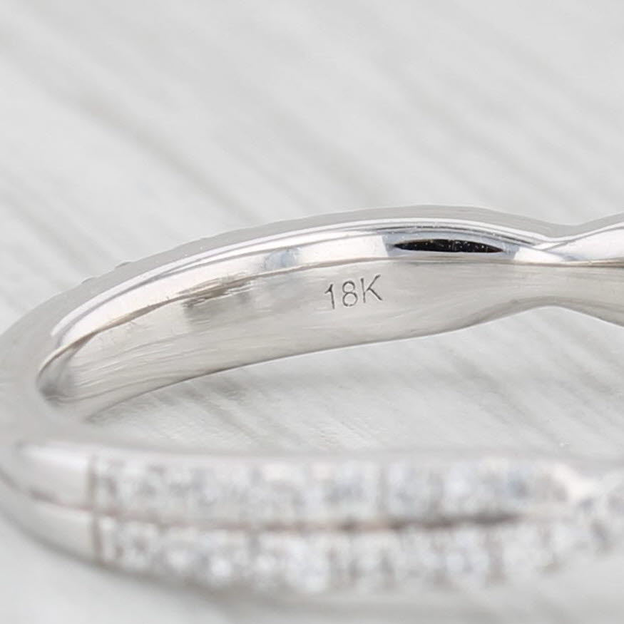Light Gray 1.47ctw Round Diamond Engagement Ring 18k White Gold Size 5.5