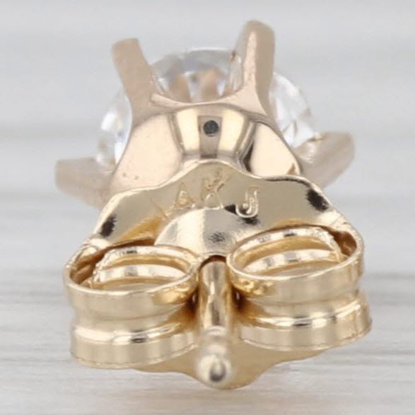 0.50ctw Round Diamond Solitaire Studs 14k Yellow Gold Stud Earrings