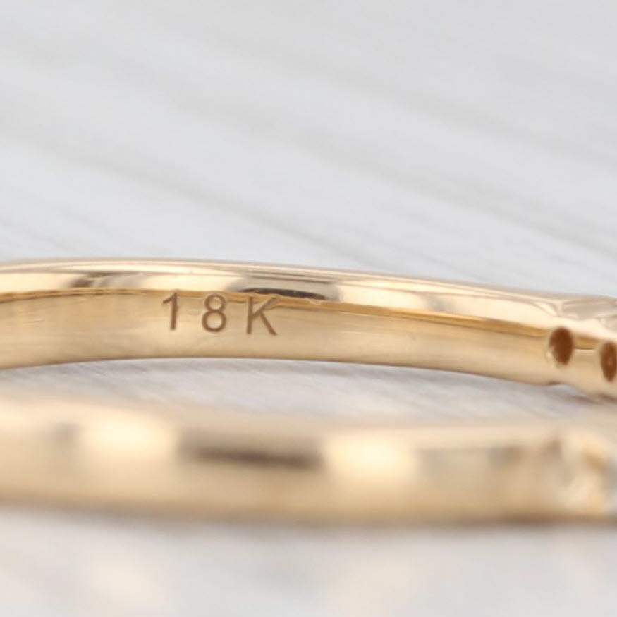 Light Gray 0.25ctw Diamond Wedding Band 18k Yellow Gold Size 7 Ring Stackable COA
