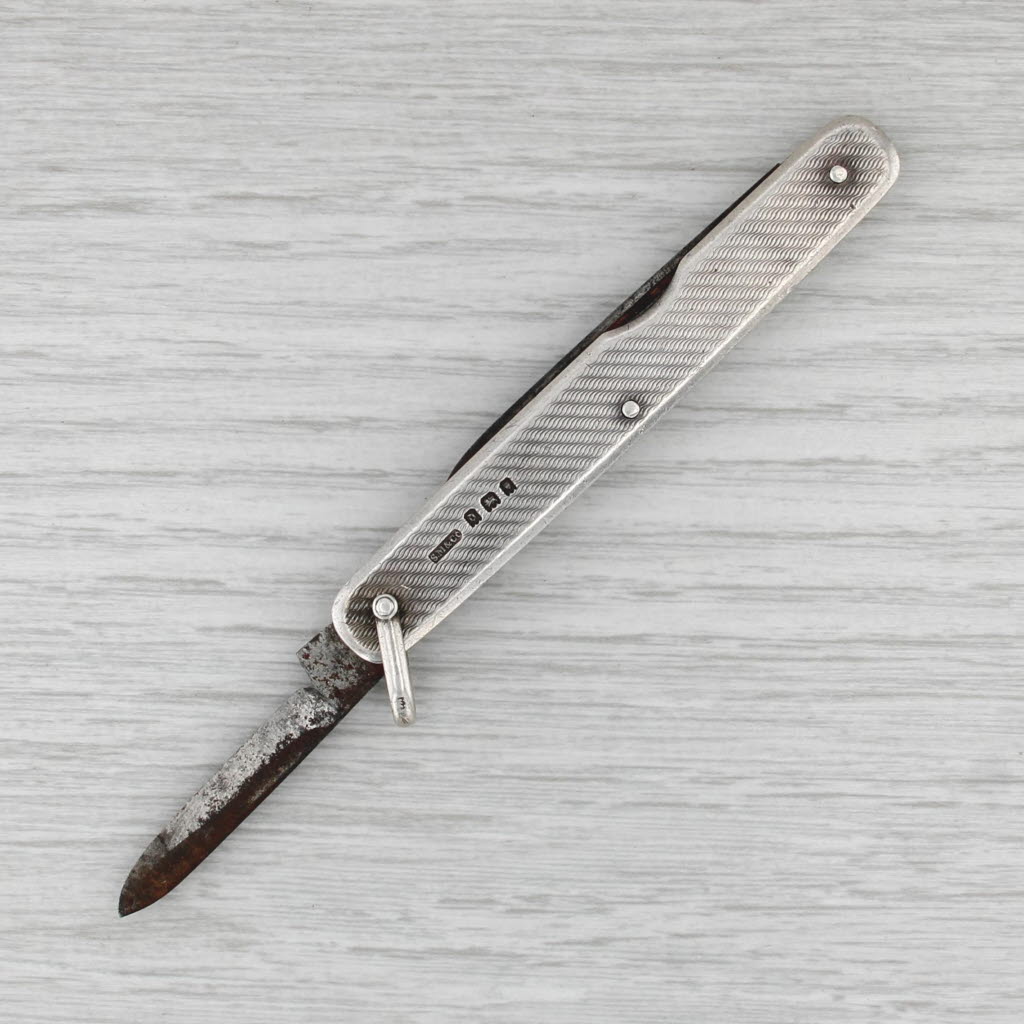 Antique Sampson Mordan London Pocket Knife Sterling Silver Iron Double Blade