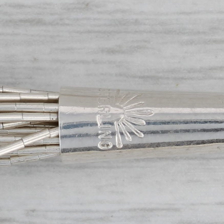 Liquid Silver Multistrand Necklace Sterling Silver Vintage Native American