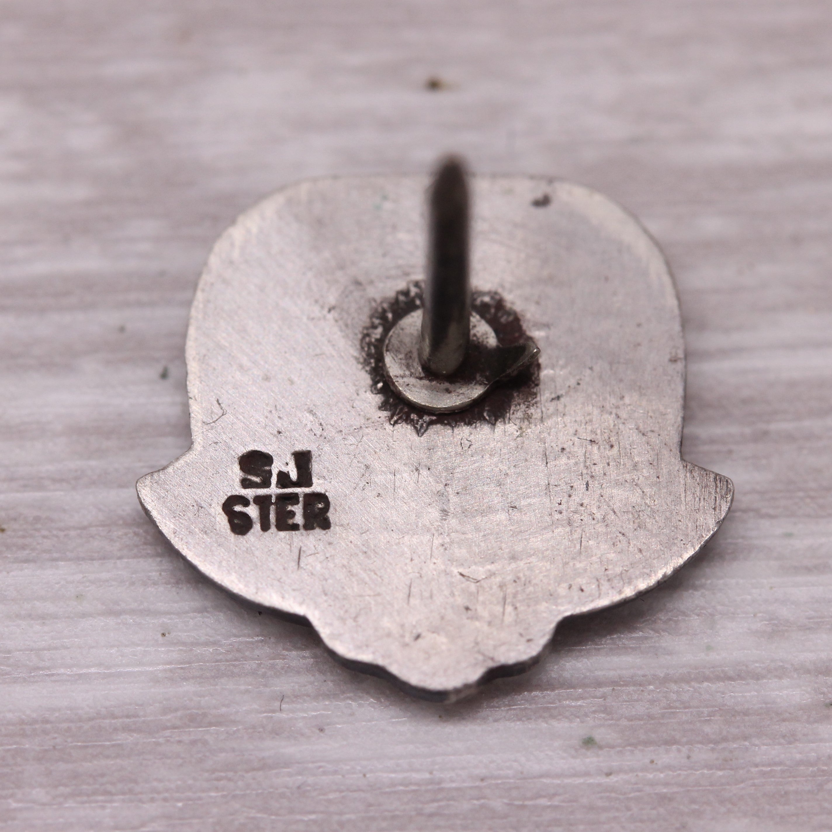 Dark Gray Borden Dairy Safety Award 3 Years Service Pin Sterling Silver Vintage