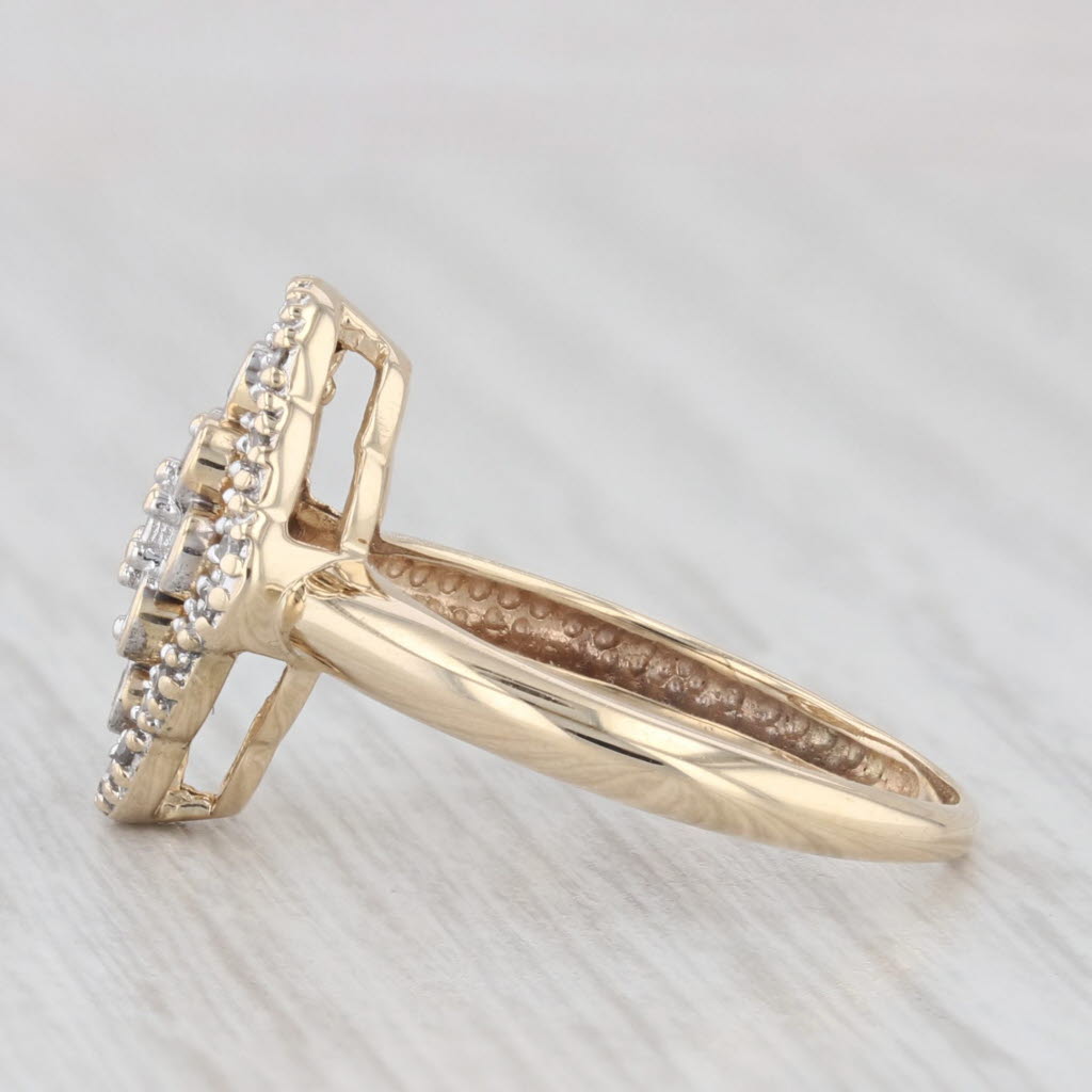 Light Gray 0.20ctw Brown White Diamond Ring 14k Yellow Gold Size 5.25