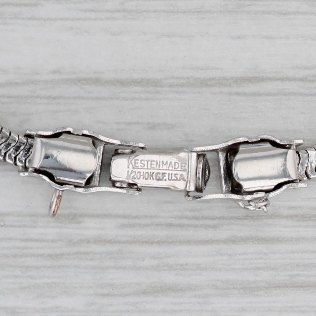 Gray Jabel 0.46ctw Diamond Bracelet 18k Setting 1/20th 10k Gold Filled Chain 5.5"