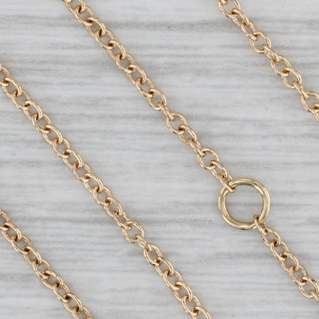 Gray 0.28ct VS2 Diamond Solitaire Pendant Necklace 14k Yellow Gold 16-18" Cable Chain
