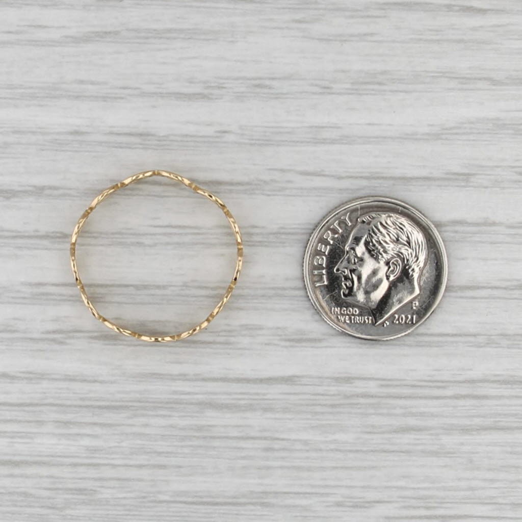 Circles & Squares Ring 18 Yellow Gold Size 9 Band Stackable