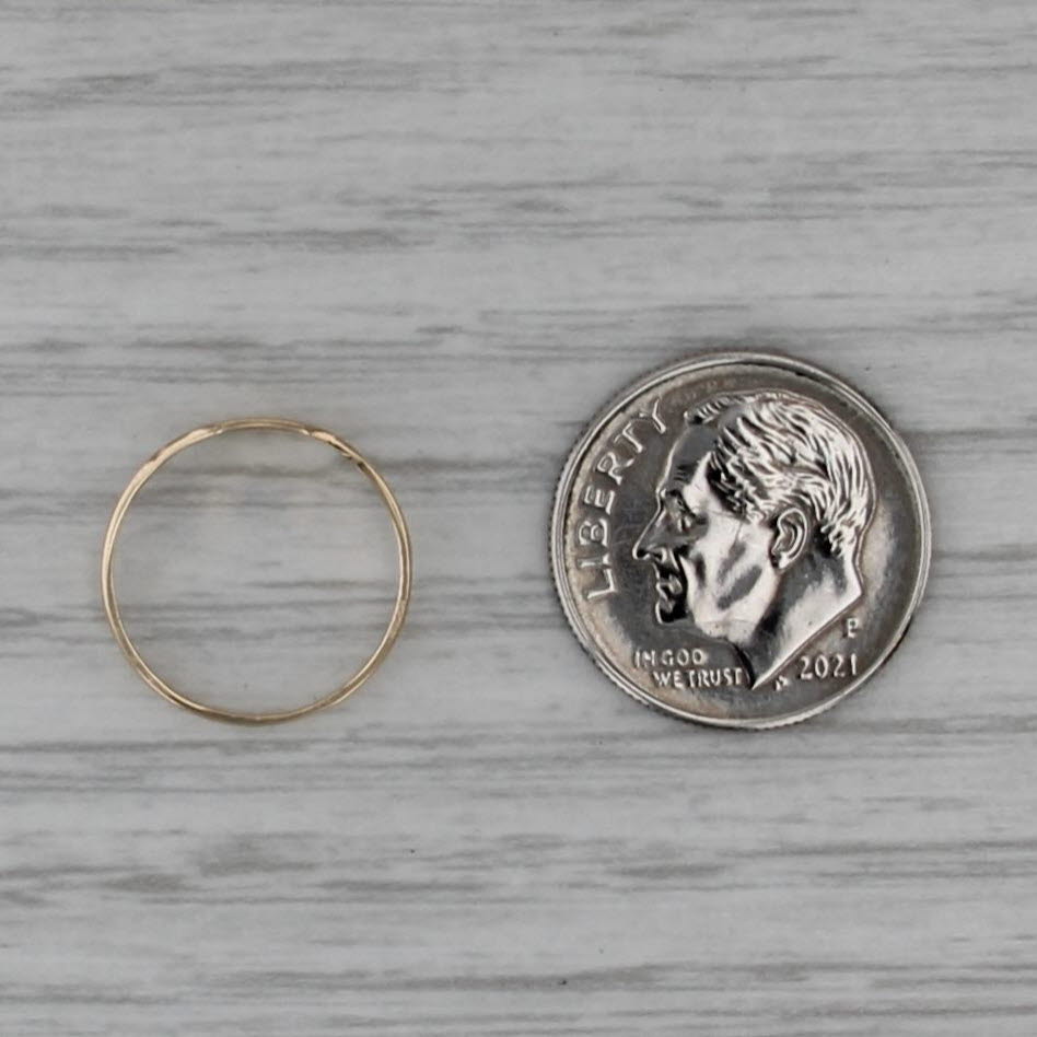 Vintage Engravable Baby Ring 10k Yellow Gold Size 2 Baby Keepsake Band PSCo