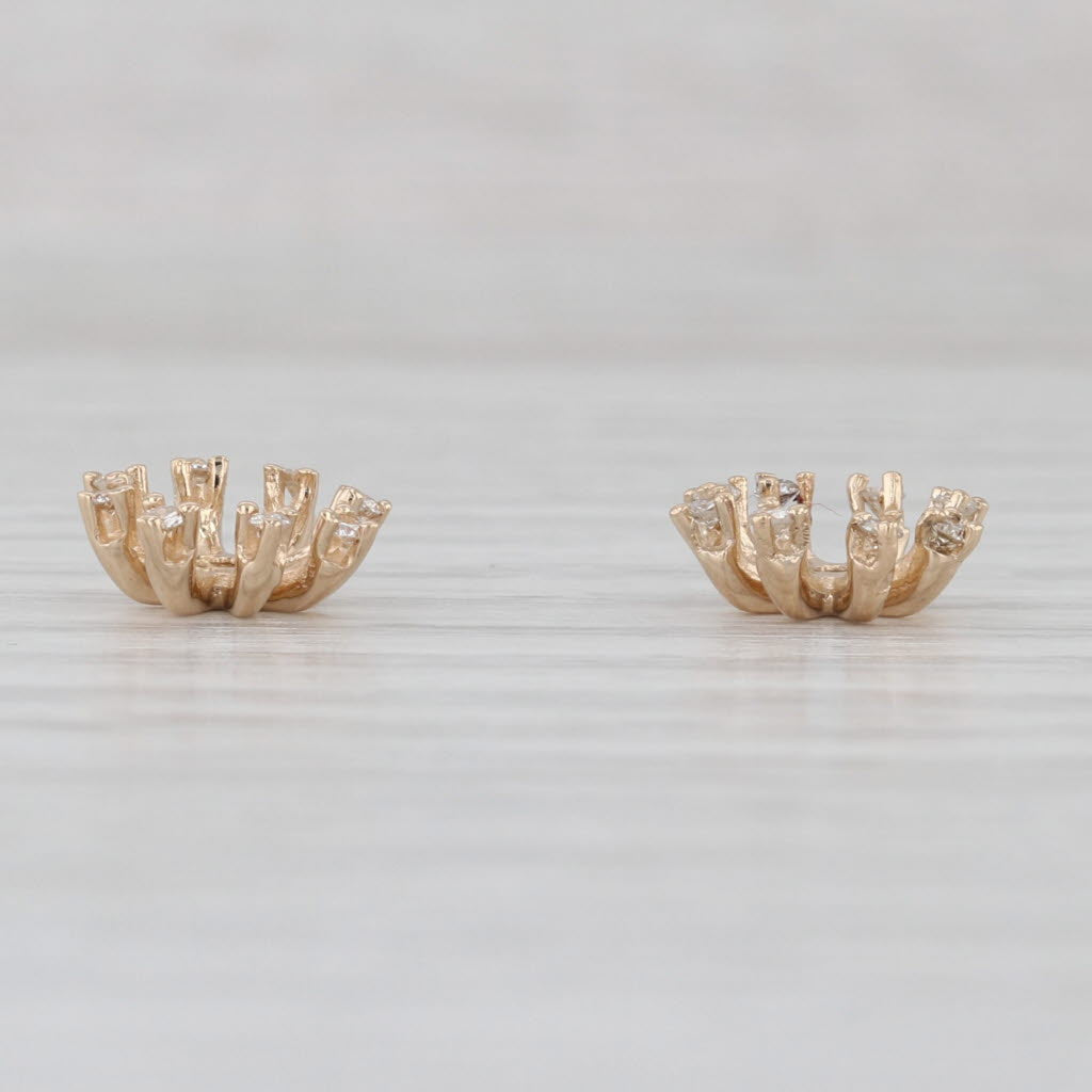 0.20ctw Diamond Earrings Enhancers for Stud Earrings 14k Yellow Gold