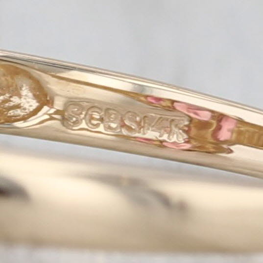 1.68ctw Pink Tourmaline 3-Stone Ring 14k Yellow Gold Size 10