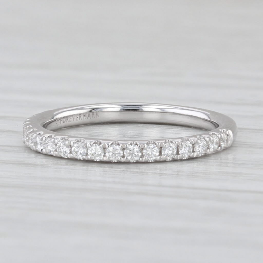 0.25ctw Diamond Wedding Band 14k White Gold Stackable Ring Size 4