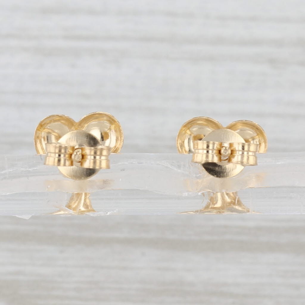 Heart Stud Earrings 18k Yellow Gold Studs