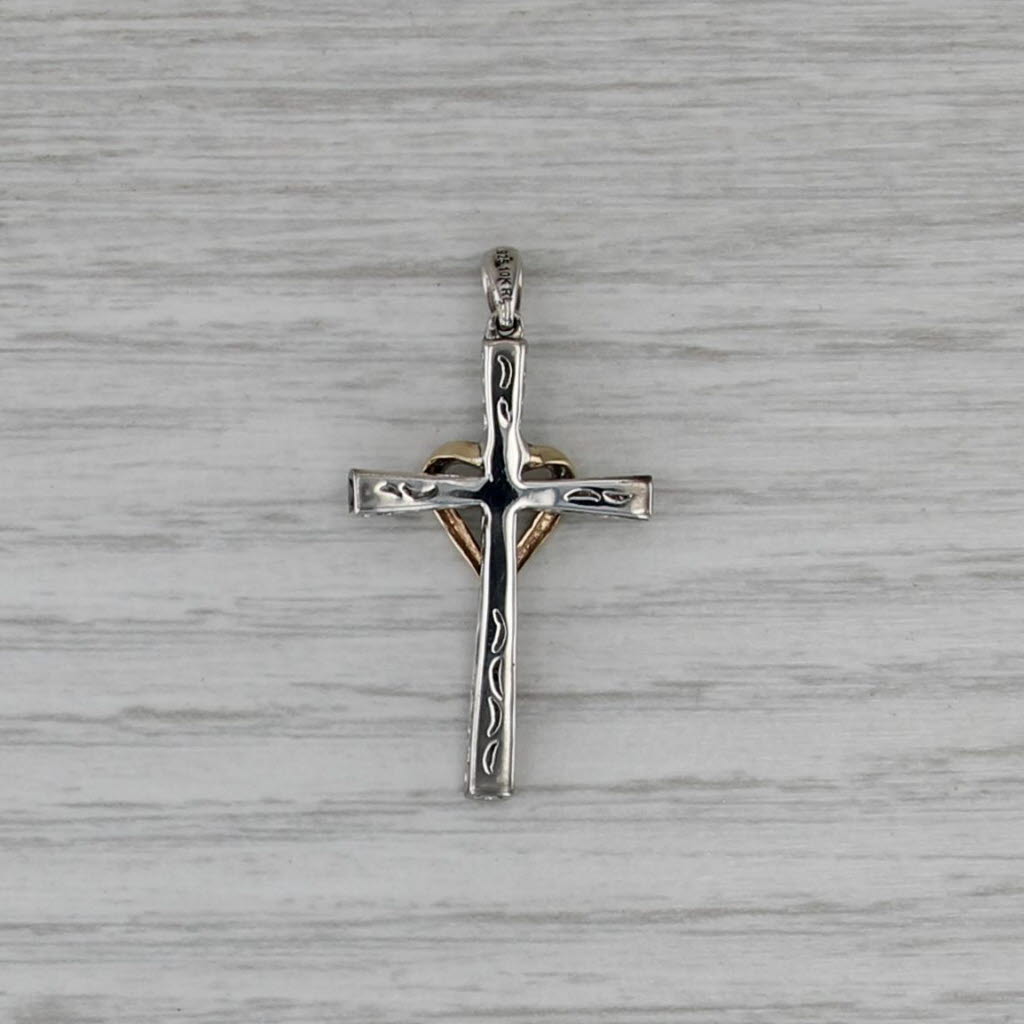 Cubic Zirconia Guardian Angel Pendant 10k Yellow Gold Small Drop