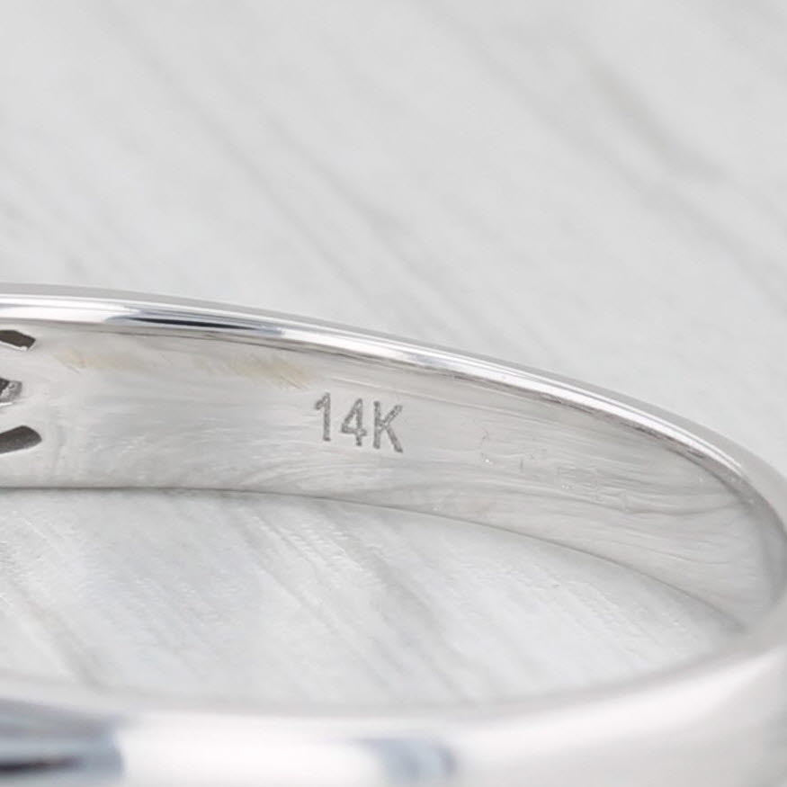Light Gray 0.50ctw Diamond Wedding Band 14k White Gold Size 8.75 Anniversary Ring Stackable