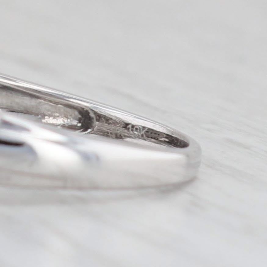 Light Gray 0.50ctw Diamond Cluster Halo Ring 10k White Gold Size 8.5 Engagement