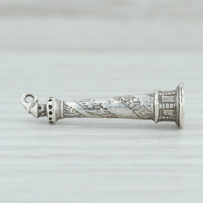 Light Gray Cape Hatteras Lighthouse Charm Sterling Silver Nautical North Carolina Souvenir