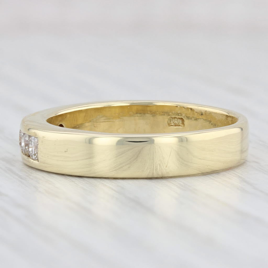 Light Gray 0.45ctw Diamond Men's Wedding Band 18k Yellow Gold Size 10.5 Ring