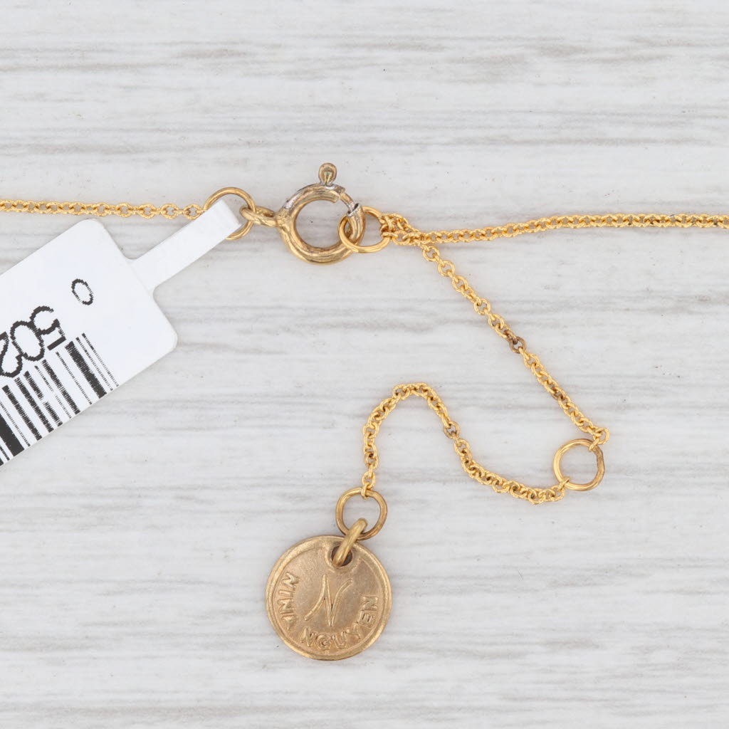 Light Gray New Nina Nguyen Amethyst Druzy Pendant Necklace Sterling Silver 15-17"