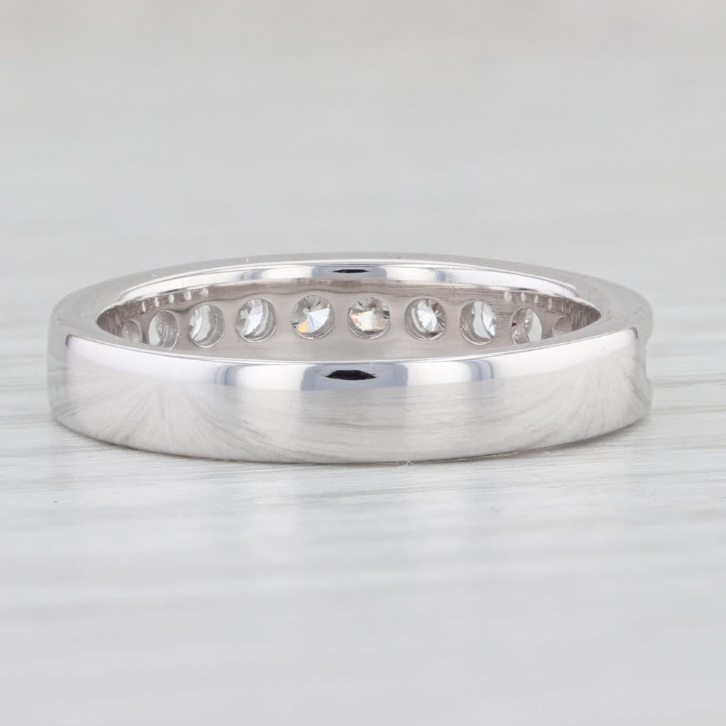 Light Gray 0.50ctw Diamond Wedding Band 18k White Gold Size 7-7.25 Ring Celebration GS Labs
