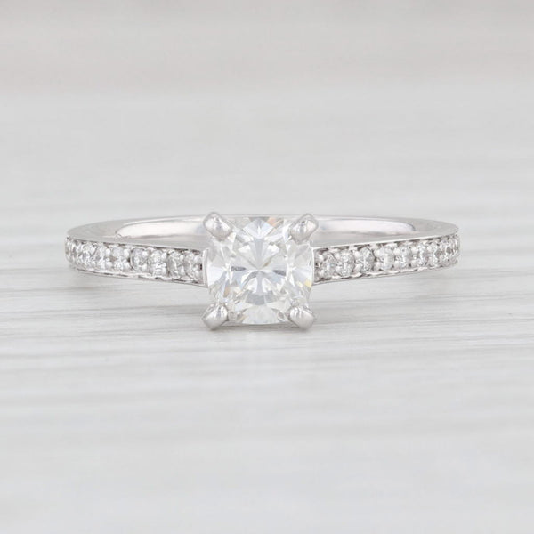 Light Gray 0.65ctw Cushion Diamond Engagement Ring 14k White Gold Size 5.25 GIA Copy