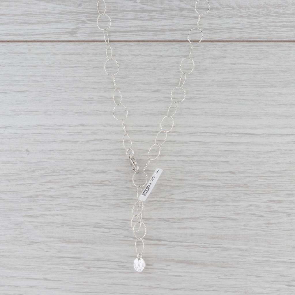 Gray New Nina Nguyen Garnet Bead Melody Chain Necklace Sterling Silver Adjustable