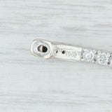Light Gray New 1.97ctw Diamond InsideOut Hoop Earrings 14k White Gold Pierced Oval Hoops
