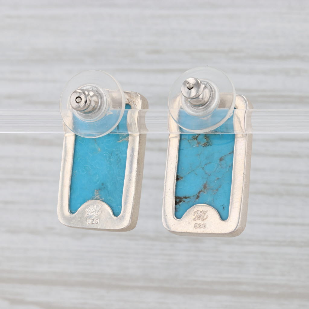 Light Gray New Nina Nguyen Blue Turquoise Drop Earrings Sterling Silver Statement