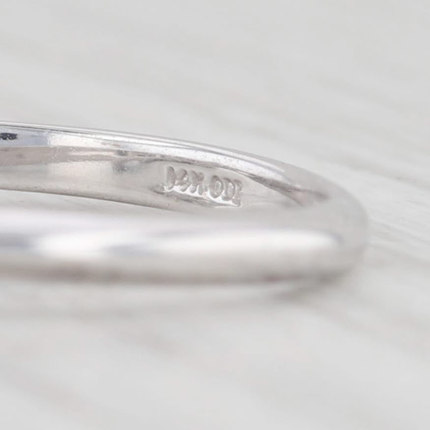 Light Gray 0.48ctw Princess 3-Stone Diamond Engagement 14k White Gold Size 6.75
