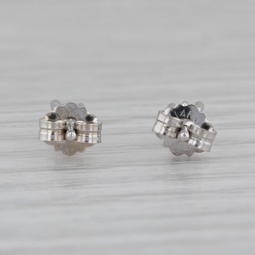 Gray New 0.20ctw VS2 Diamond Stud Earrings 14k White Gold Round Solitaire Studs