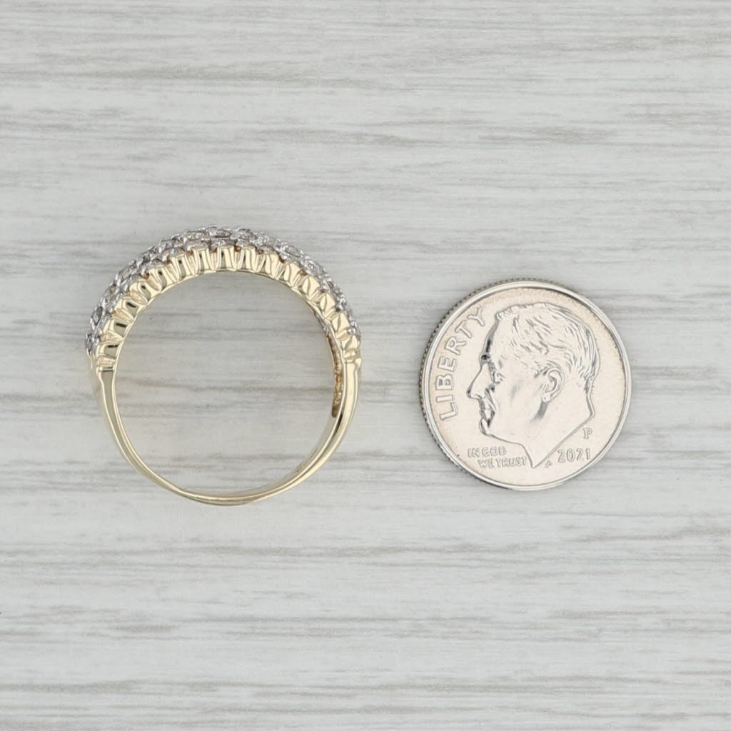 Gray 0.90ctw Diamond Ring 14k Yellow Gold Size 8.5 Stackable